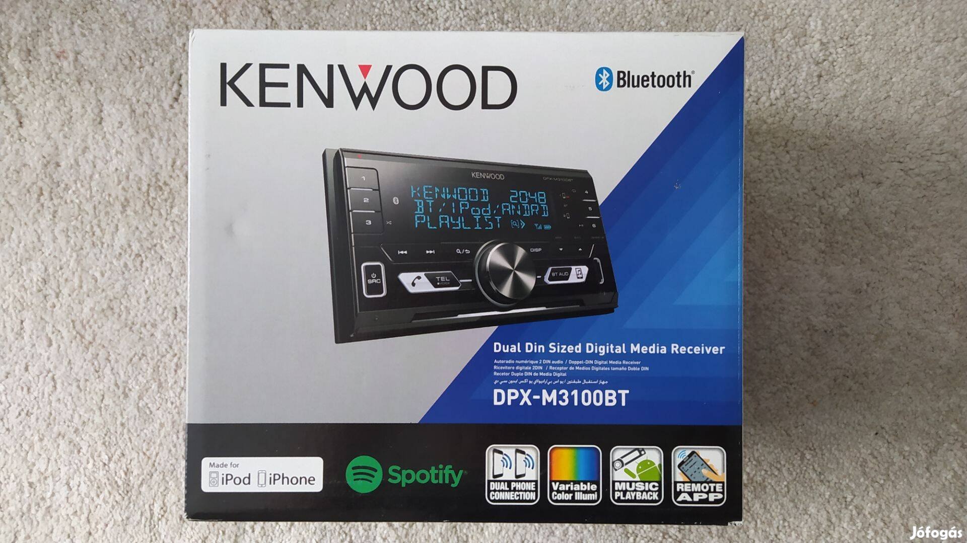 Kenwood Dpx-M3100BT bluetooth 2 din autórádió