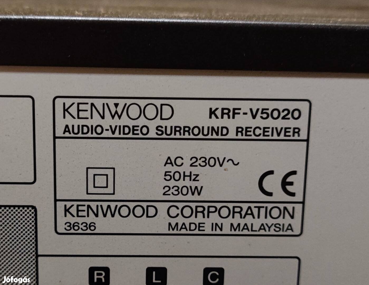 Kenwood KRF-V5020 házimozi erősítő eladó. 5x80w, Phono