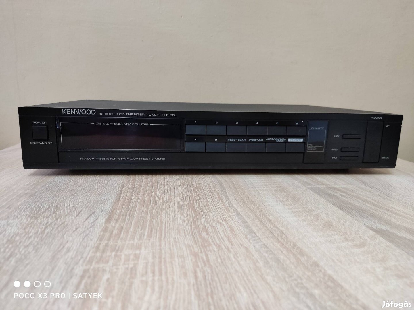 Kenwood KT-56L típusú hifi rádió tuner deck