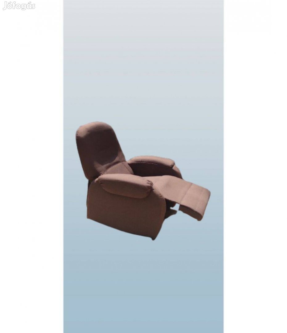 Kényelmes, lábtartós, dönthető relax TV-fotel (barna színű) eladó