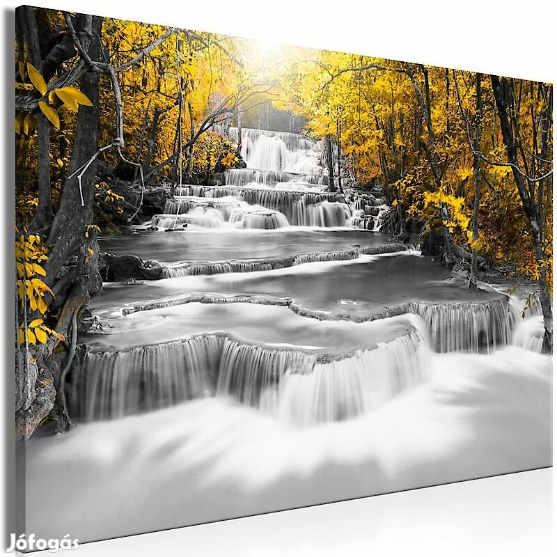 Kép - Erdei vízesés sárga