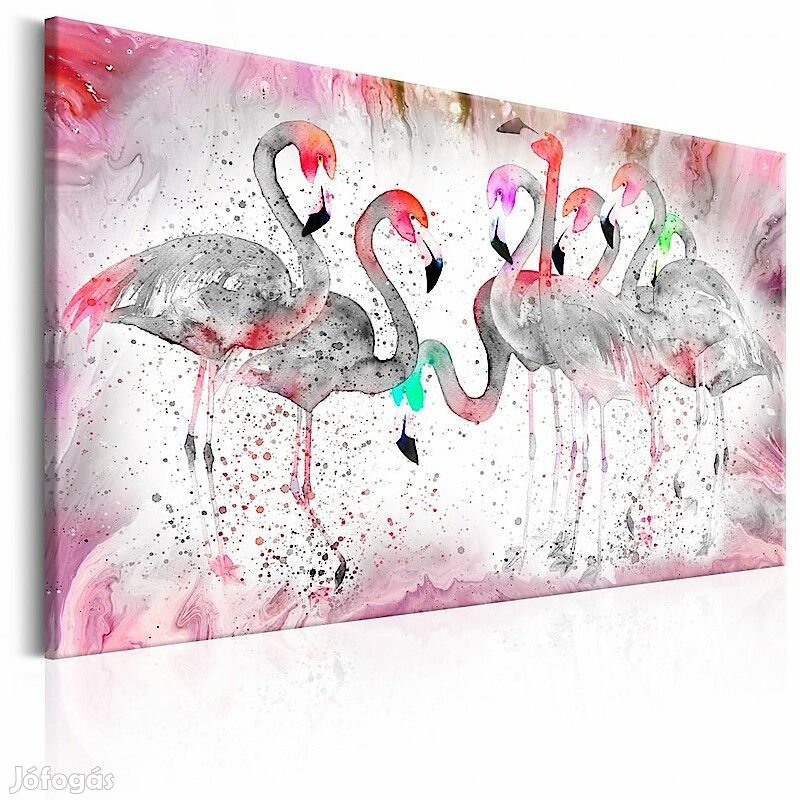 Kép - Flamingók rózsaszín háttéren