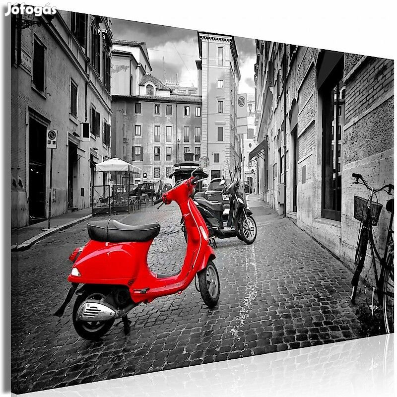 Kép - Piros motor az utcán