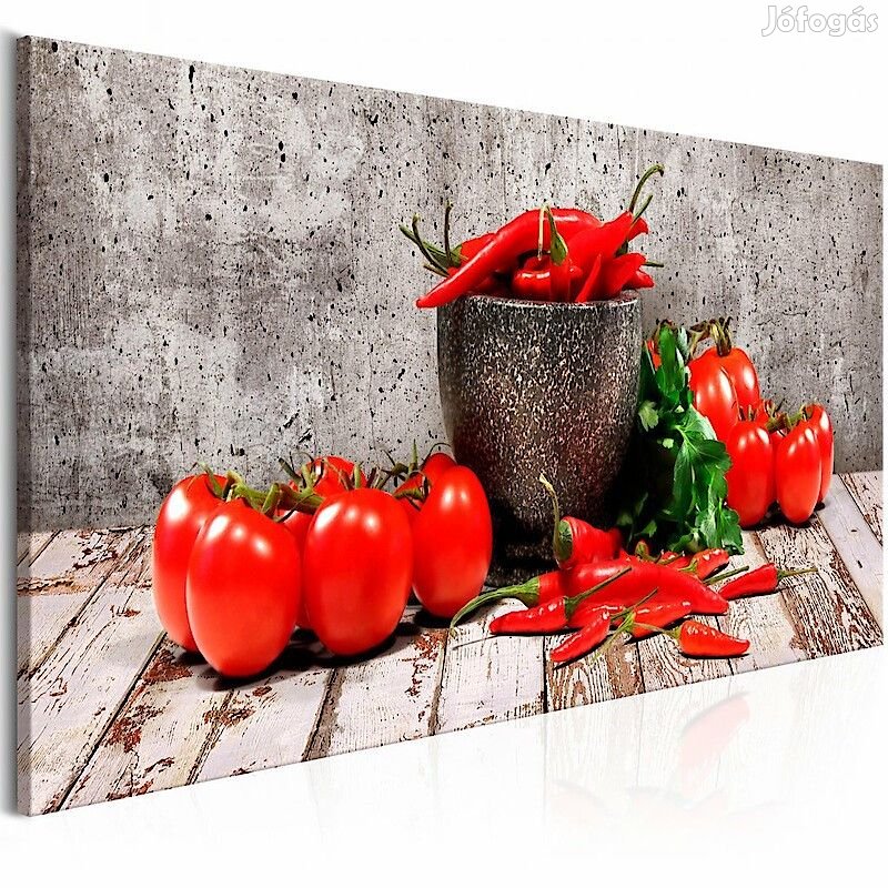 Kép - Piros zöldségek beton háttérrel (1 darabban)