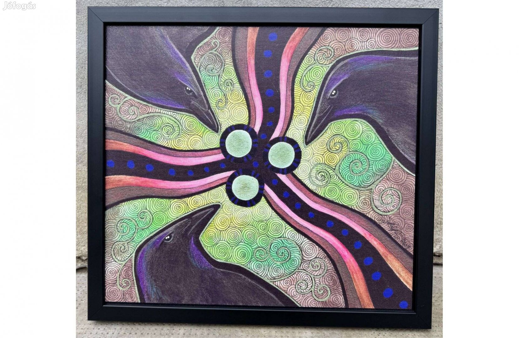 Kép, festmény hollóval