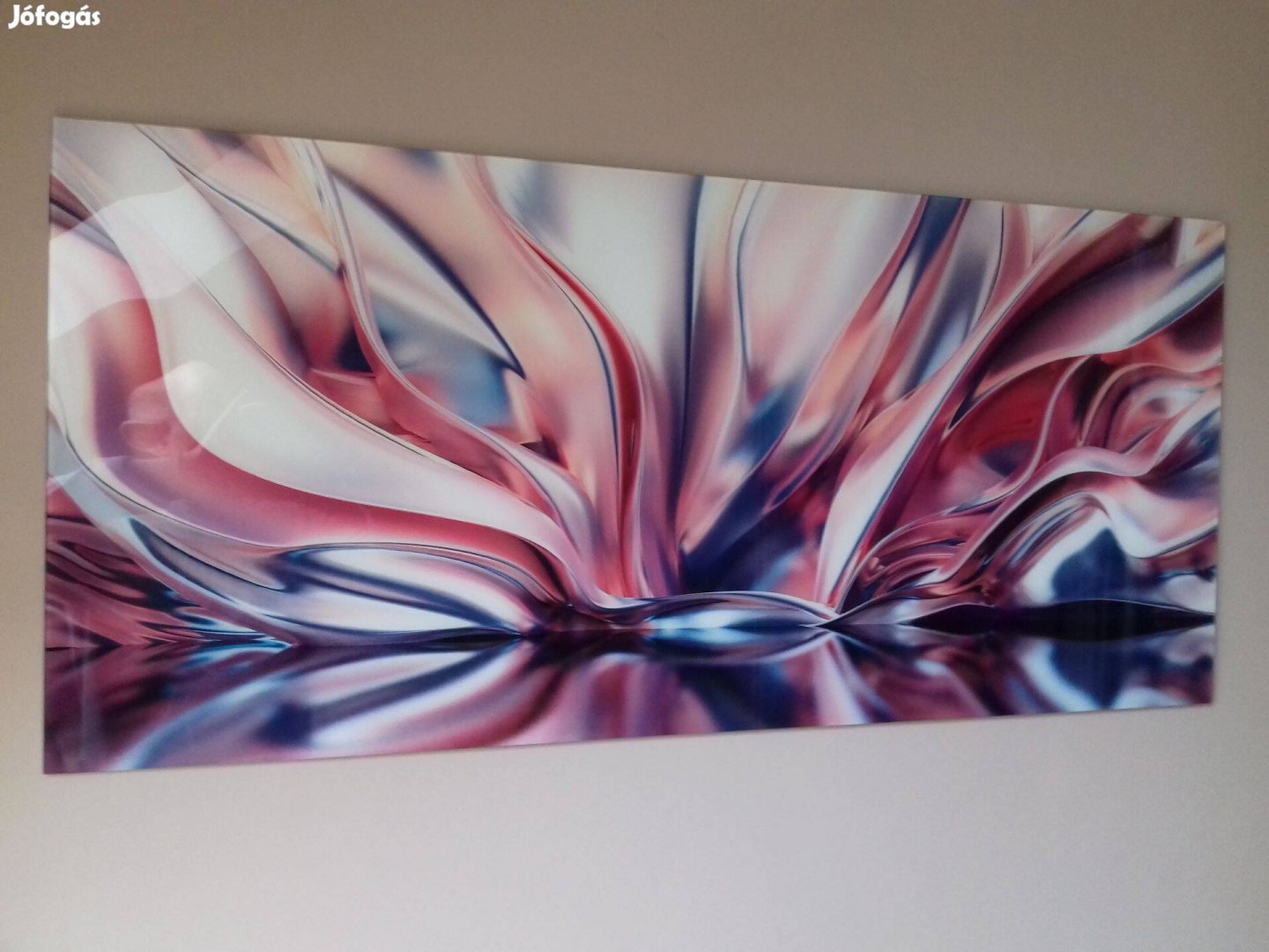 Kép, üvegkép absztrakt 110x50cm