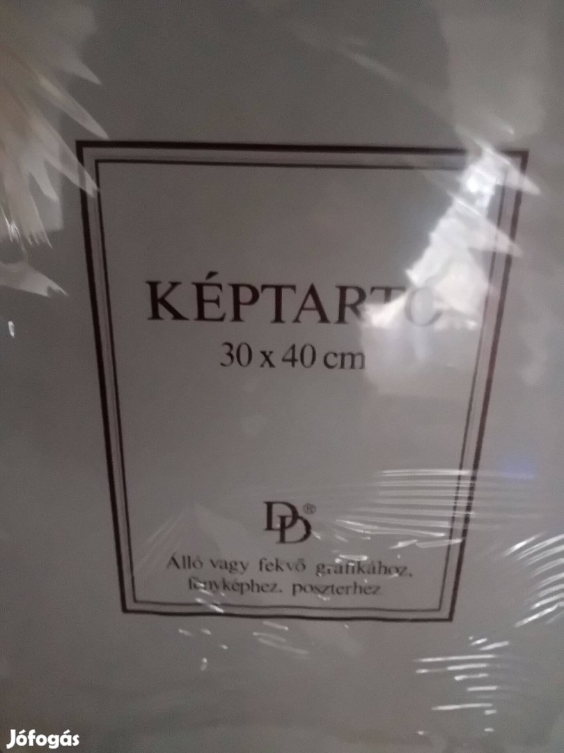 Képkeret, képtartó 30*40 cm üveg fa hátlappal, új!