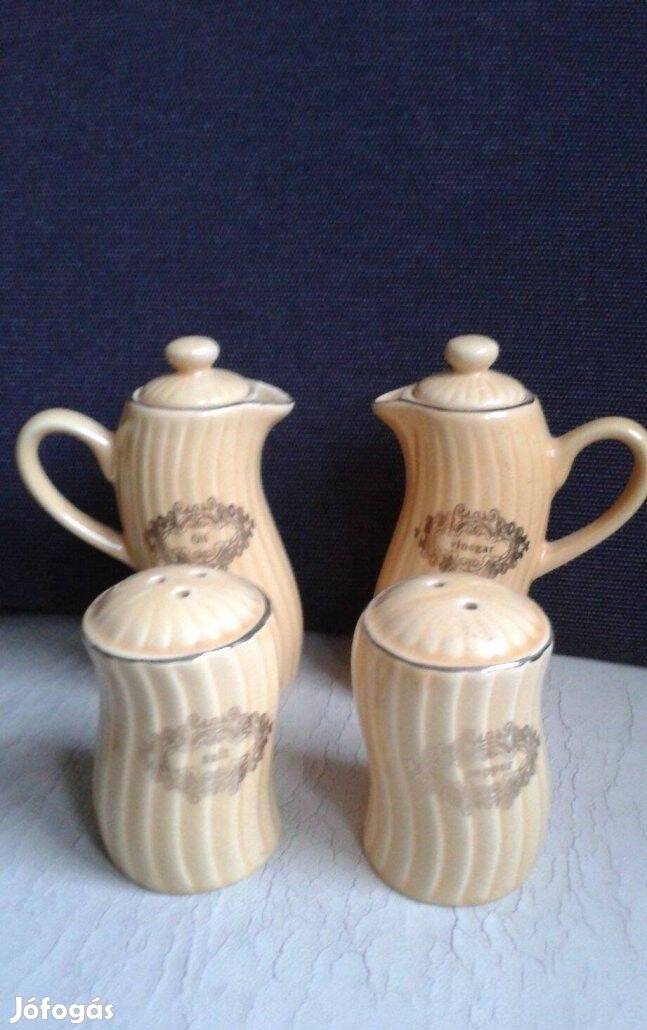 Kerámia 4 db-os új fűszertartó garnitúra