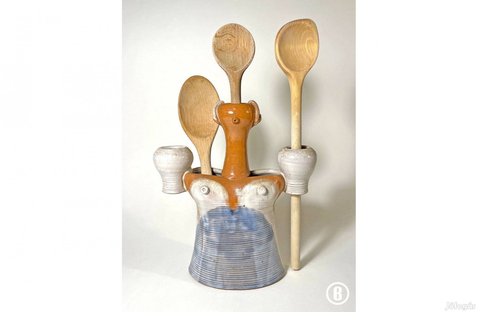 Kerámia fakanáltartó Vigh Éva - - - Csak személyesen!