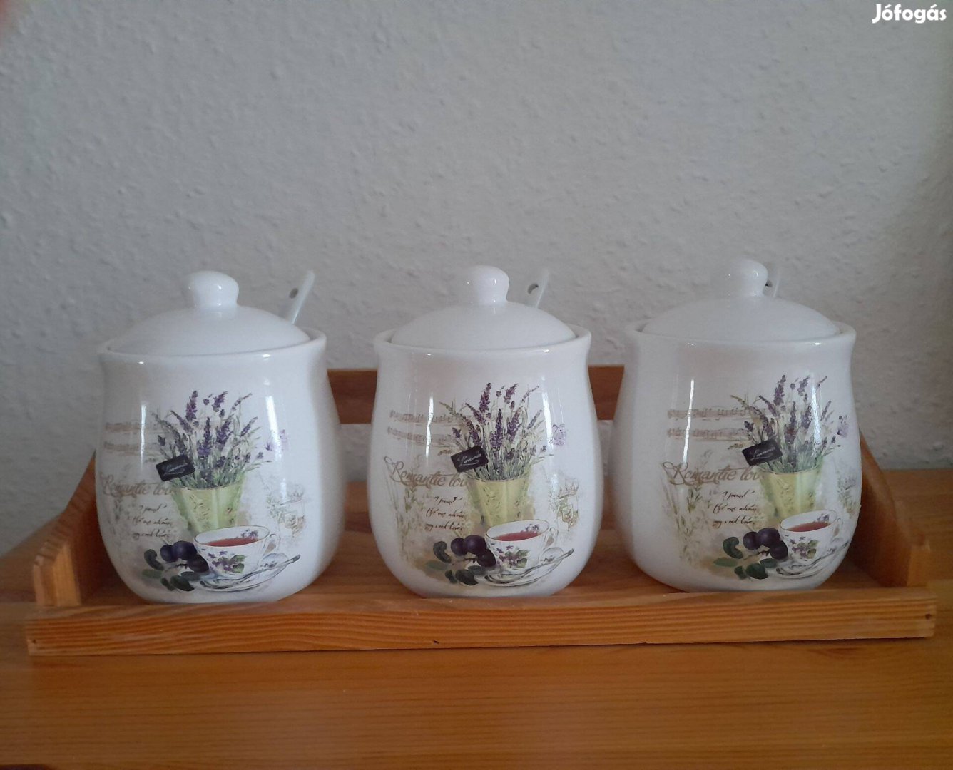 Kerámia fűszertartó kanállal