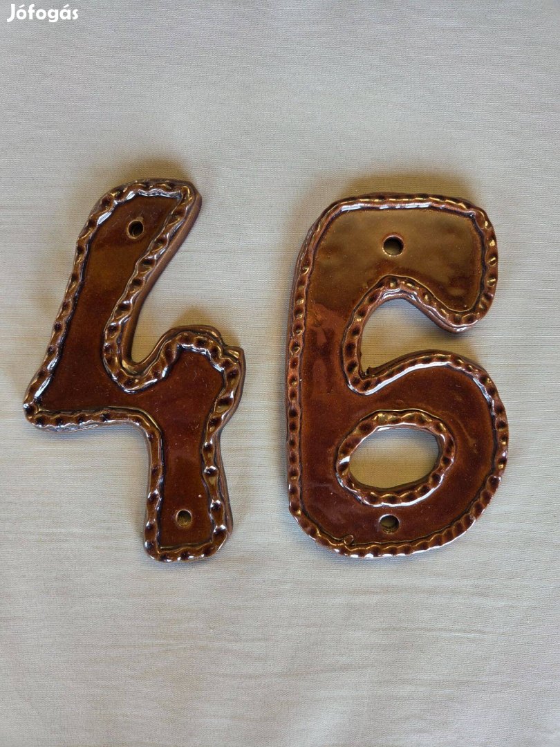 Kerámia házszám tábla