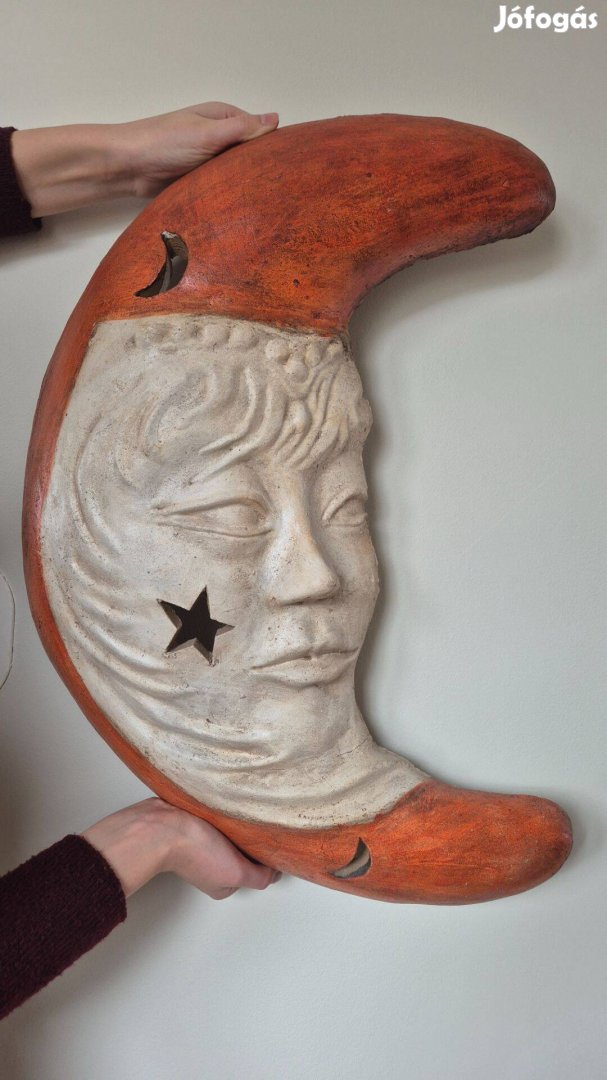 Kerámia hold fali dekoráció