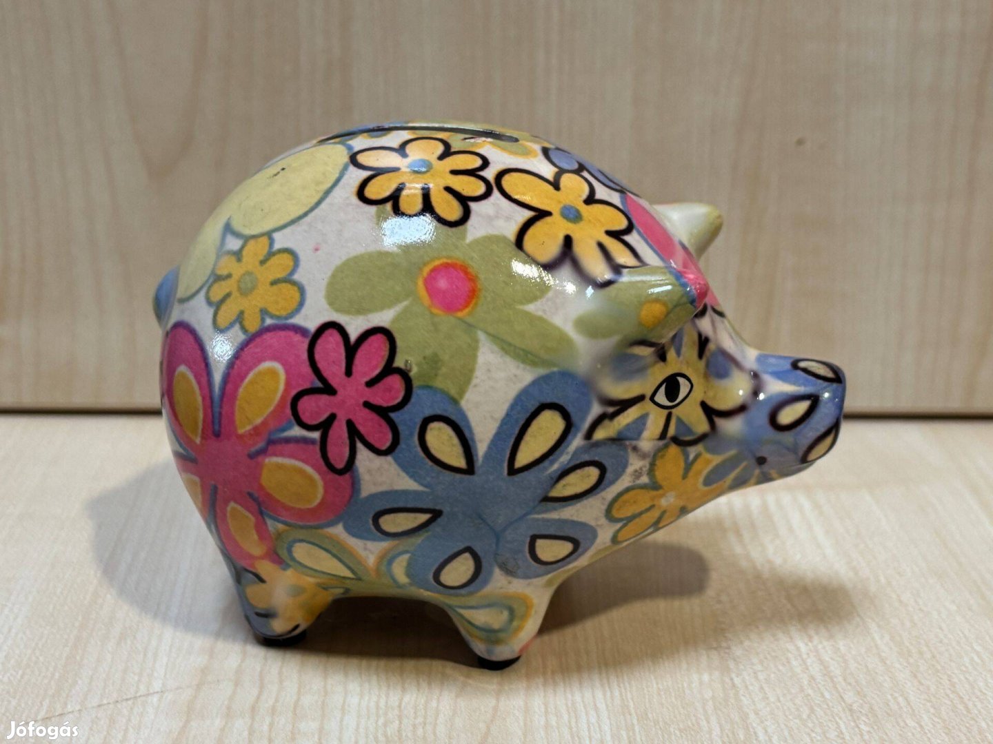 Kerámia malacpersely,dísztárgy