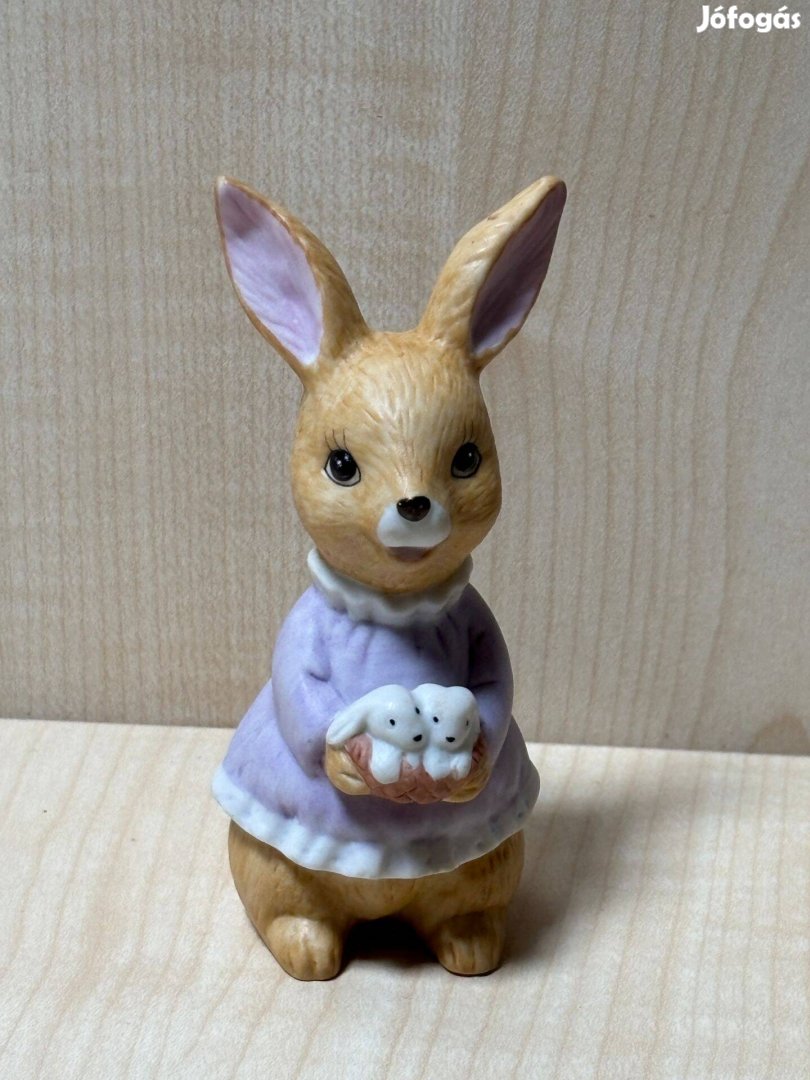 Kerámia nyúl,nyuszi figura, dísztárgy, húsvét