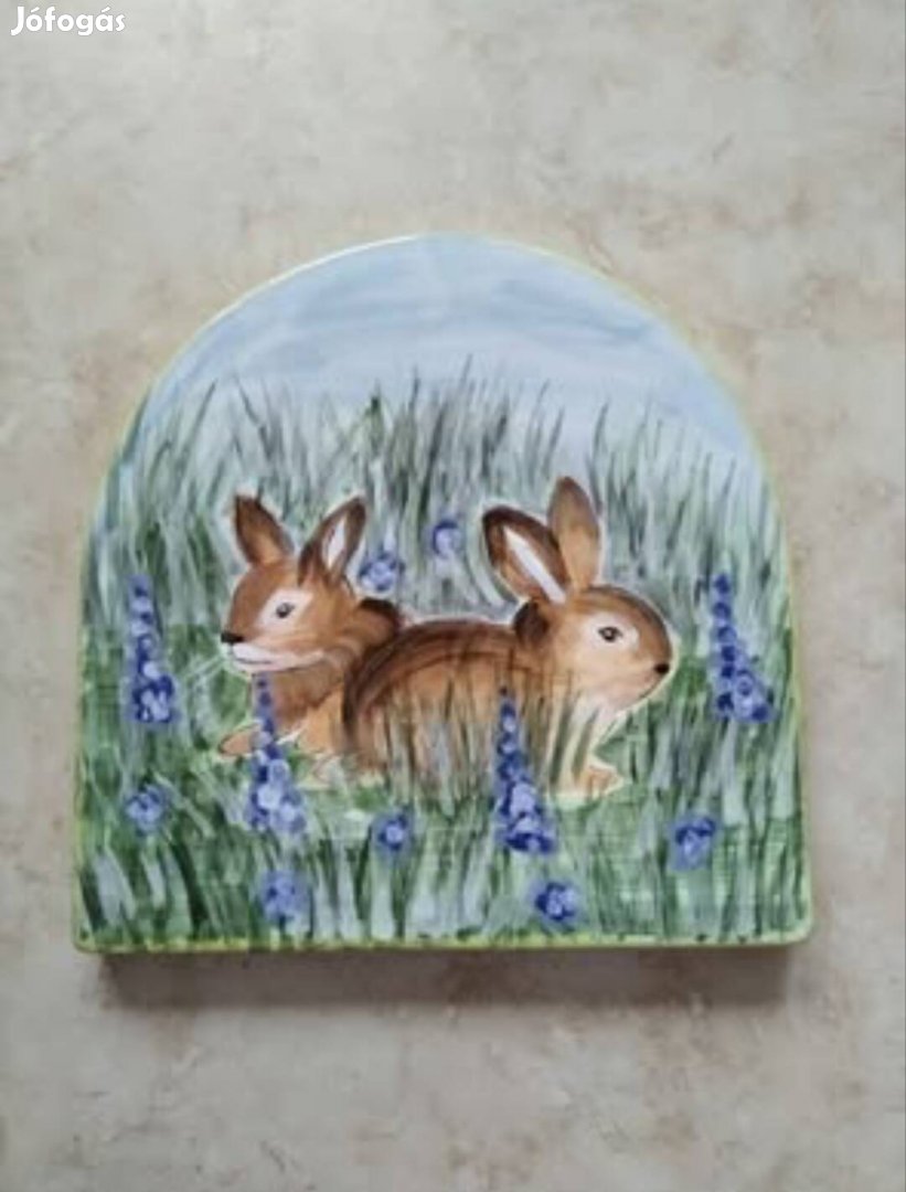 Kerámia nyuszis fali nagyon szép dísz új