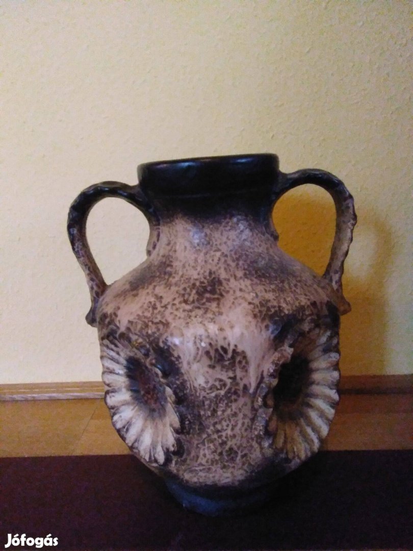 Kerámia padló váza napraforgó díszítssel!