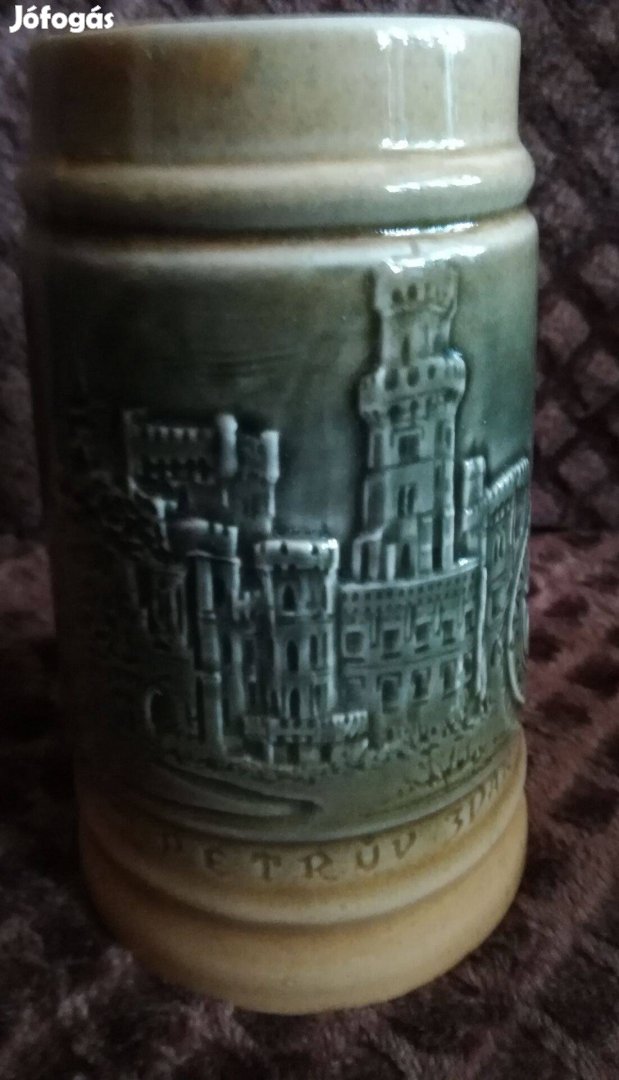 Kerámia,régi Csehszlovák sörös korsó,hibátlan!53