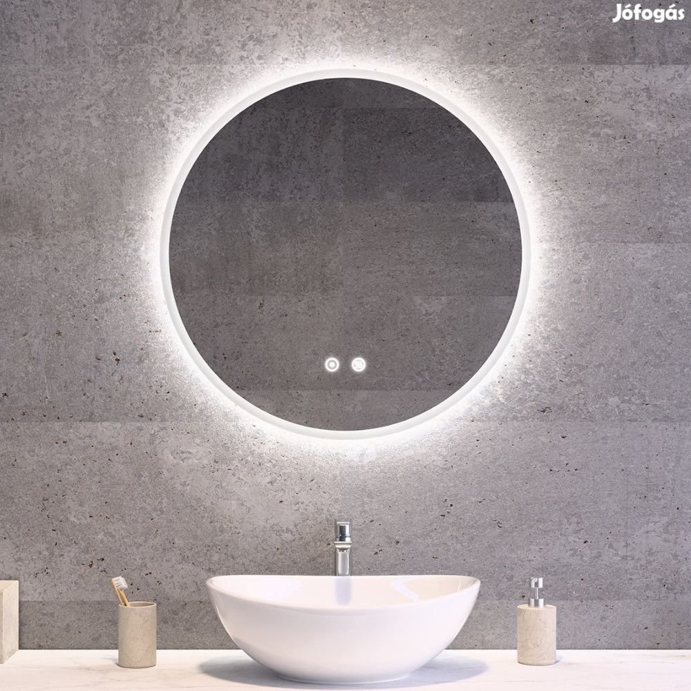 Kerek Led tükör 60cm Welland Alpha | Páramentesítő - Fényerő + szính