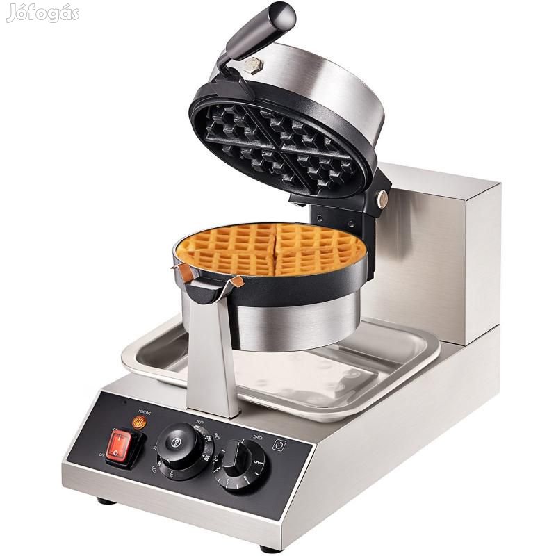 Kerek gofrisütő 1300 W teljesítménnyel