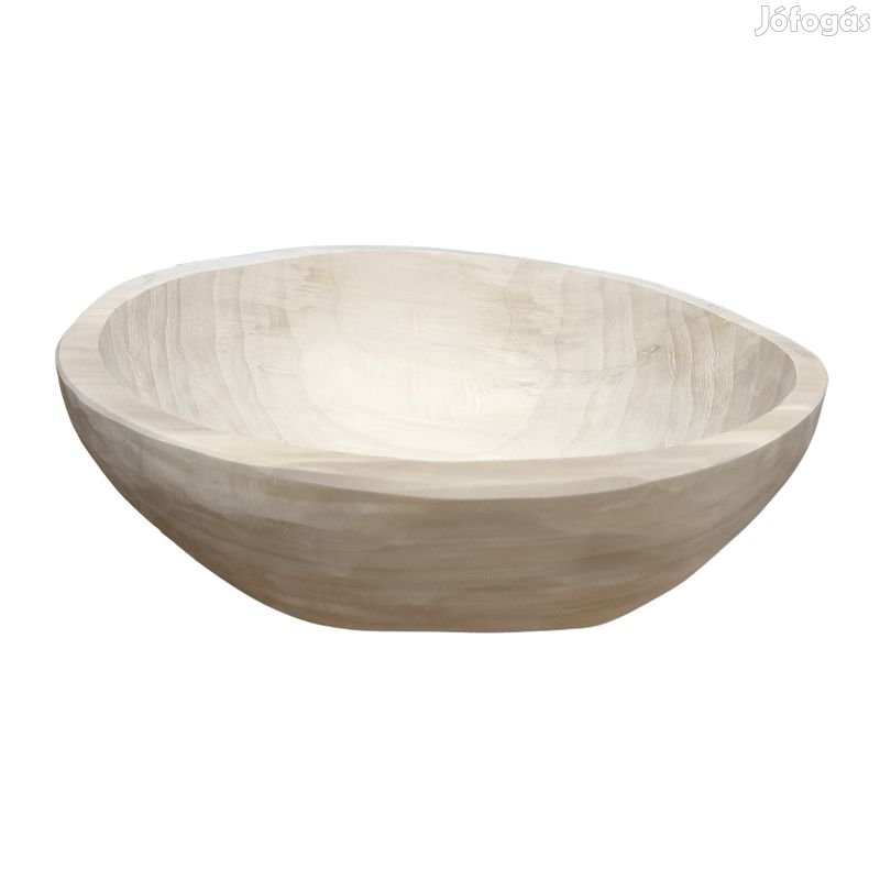 Kerek vájt fa tál , fateknő 34 cm-es kenyér kelesztő