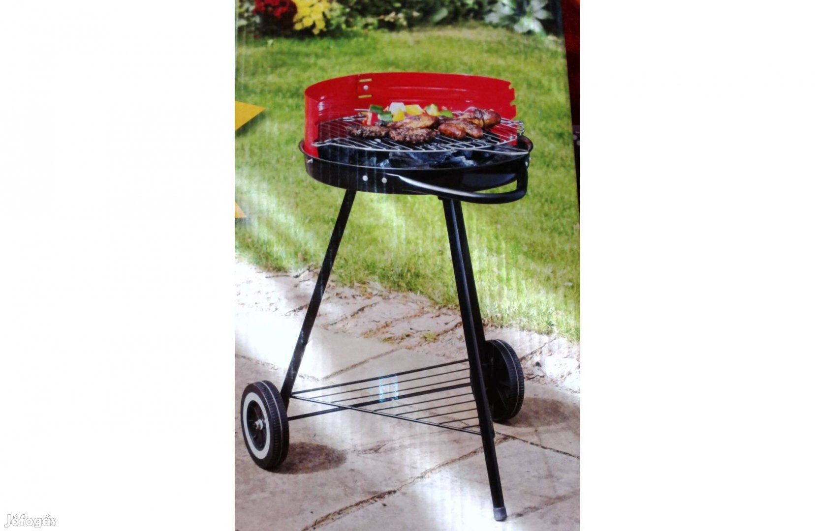 Kerekes Grill 44 CM ,Eredeti Bontatlan Csomagolásban Könnyen Kezelhető