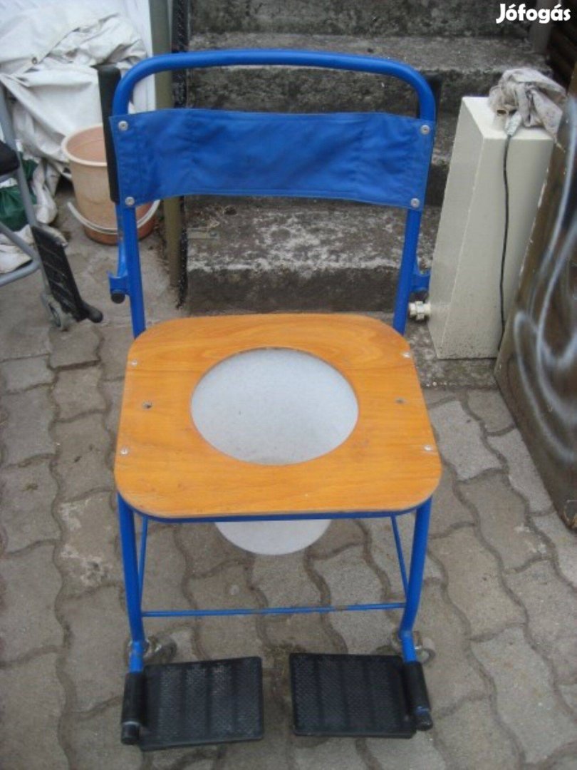 Kerekes szék,szobai WC kék