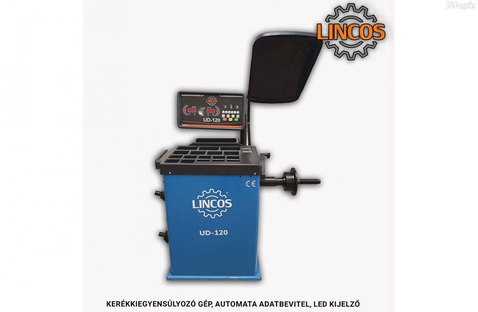 Kerékkiegyensúlyozó gép, automata adatbevitel, LED kijelző UD-120 Linc