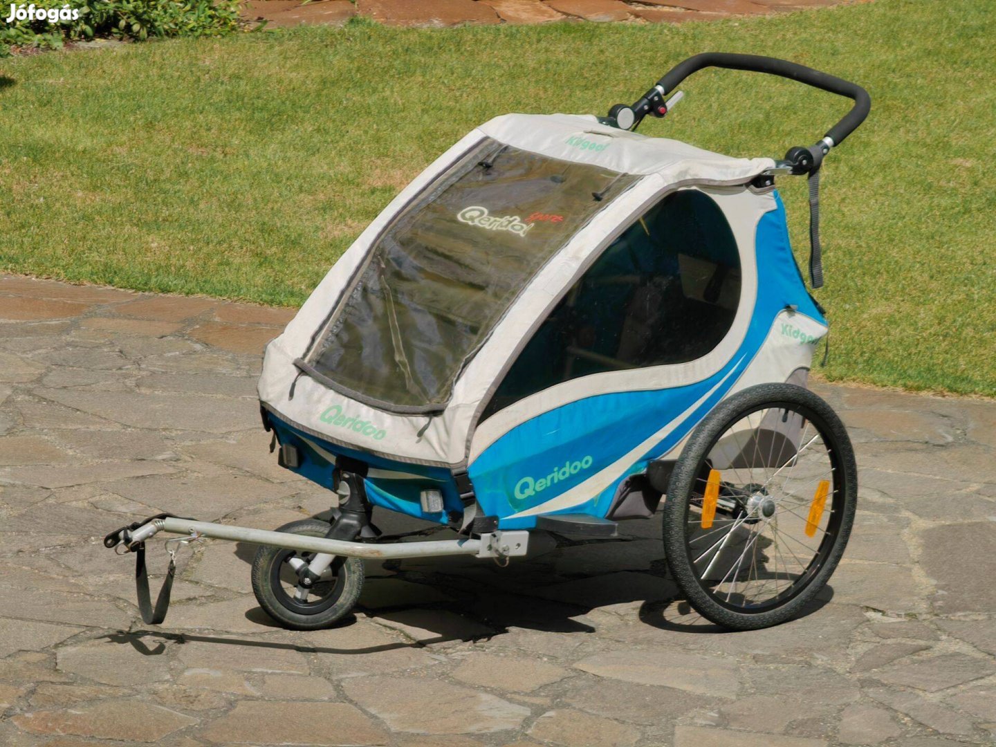 Kerékpár utánfutó bicikli gyerek szállító Qeridoo 2 prémium modell