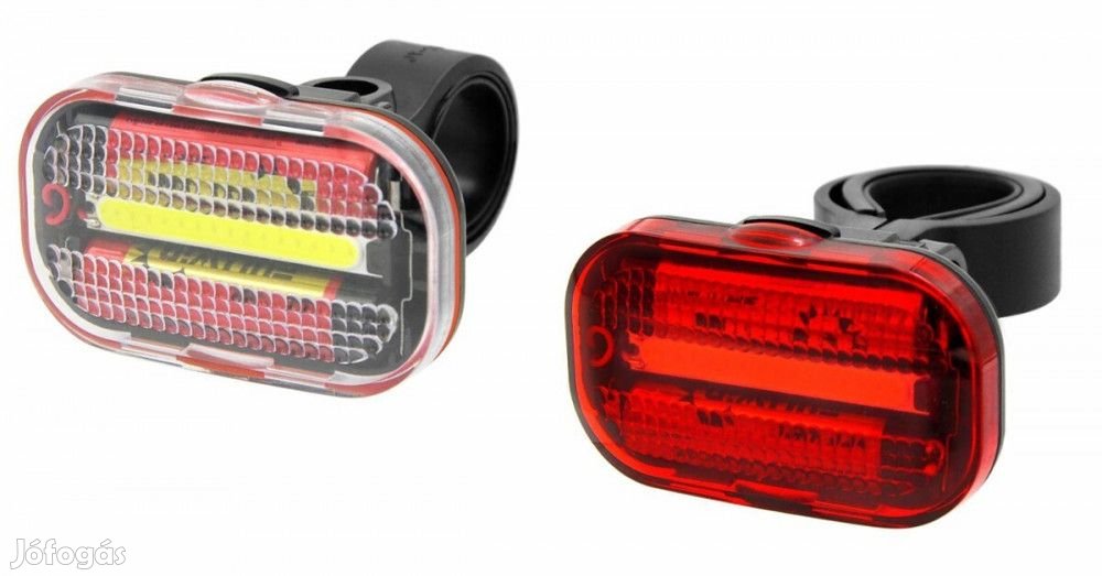 Kerékpáros COB 9+3 LED-es első-hátsó, vízálló