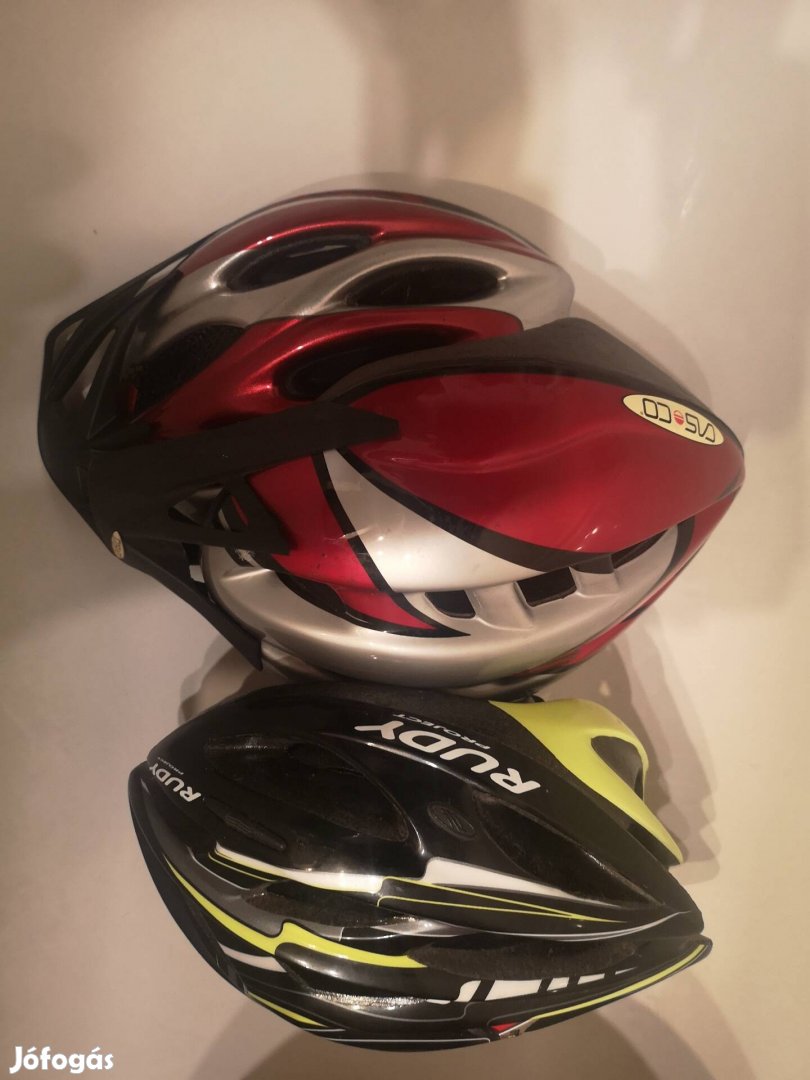 Kerékpáros bukósisakok piros ezüst, Casco