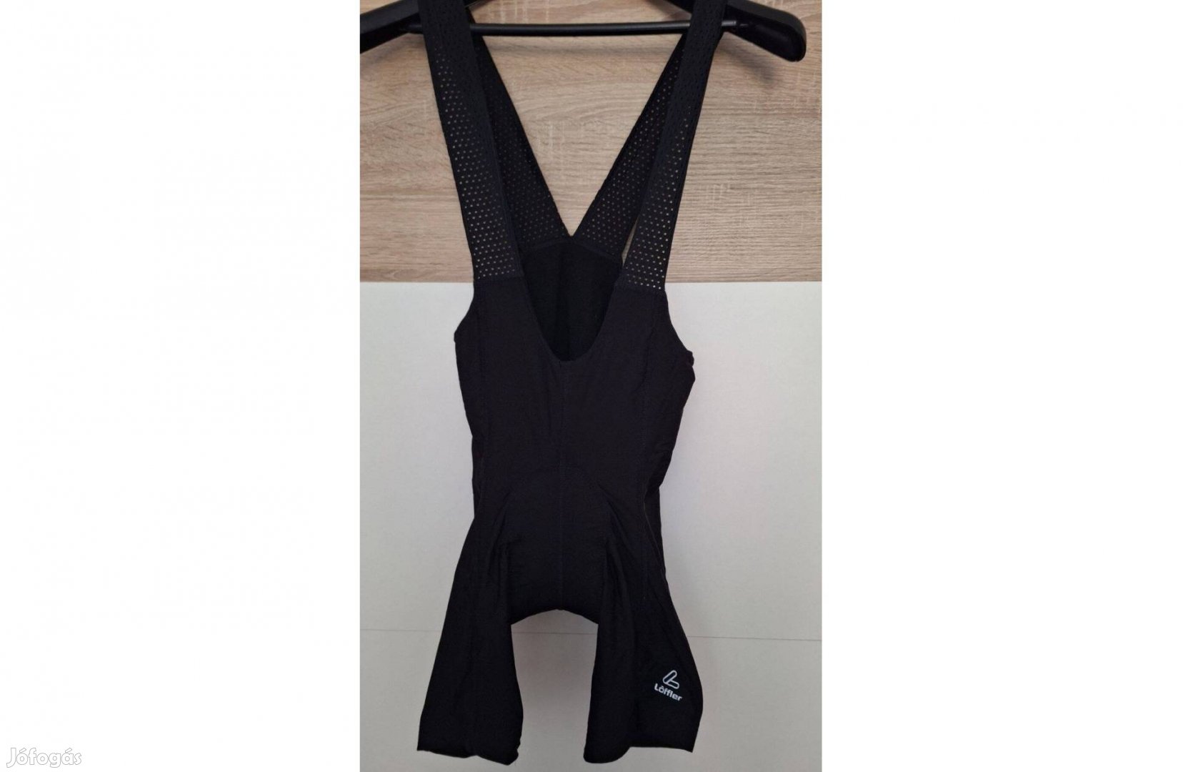 Kerékpáros fekete nadrág, L-es, 50-es méret, Löffler