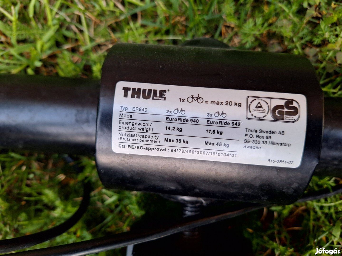 Kerékpárszállító Thule Er940