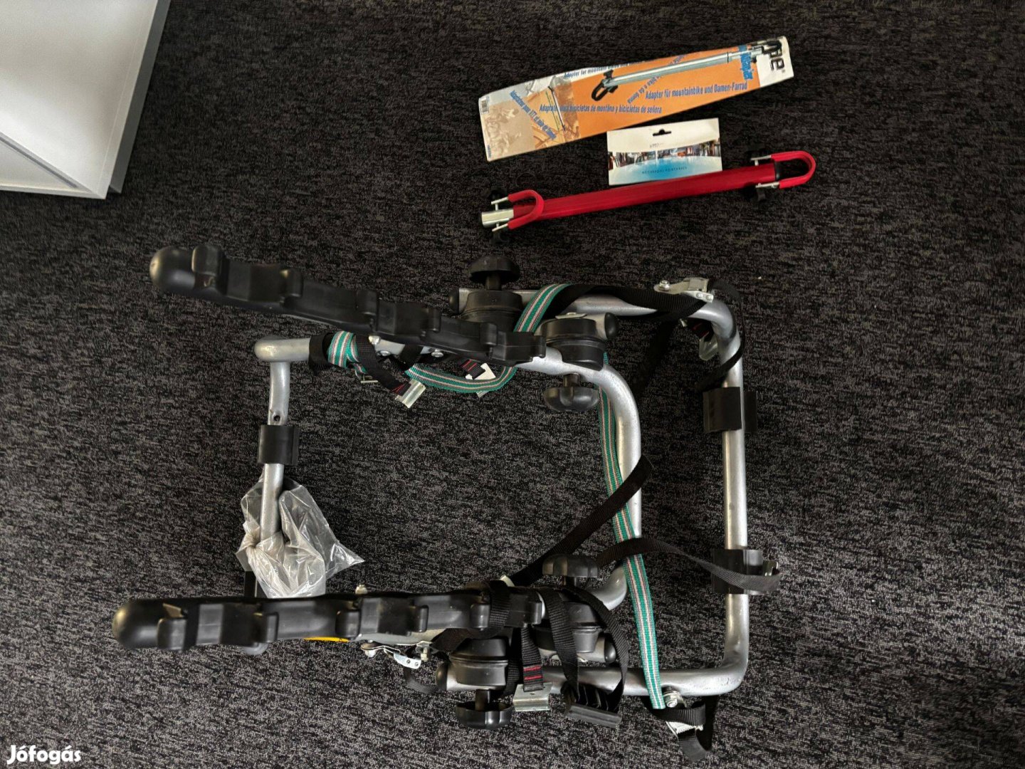 Kerekpárszállító autóra + adapter