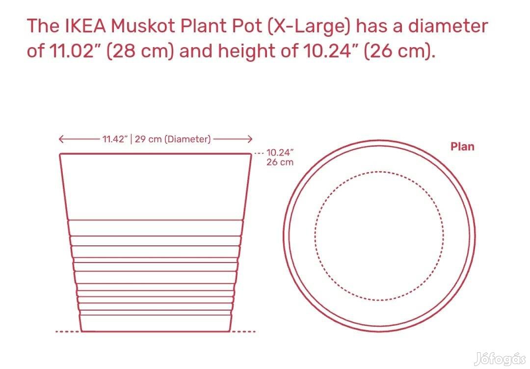 Keresek Muskot IKEA kaspót 26cm