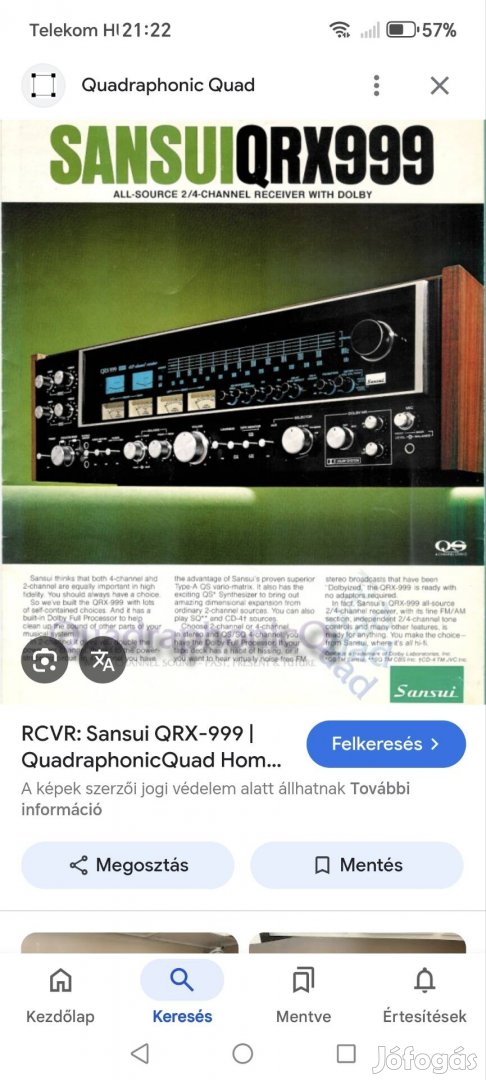 Keresek: Sansui Qrx 999 keresek