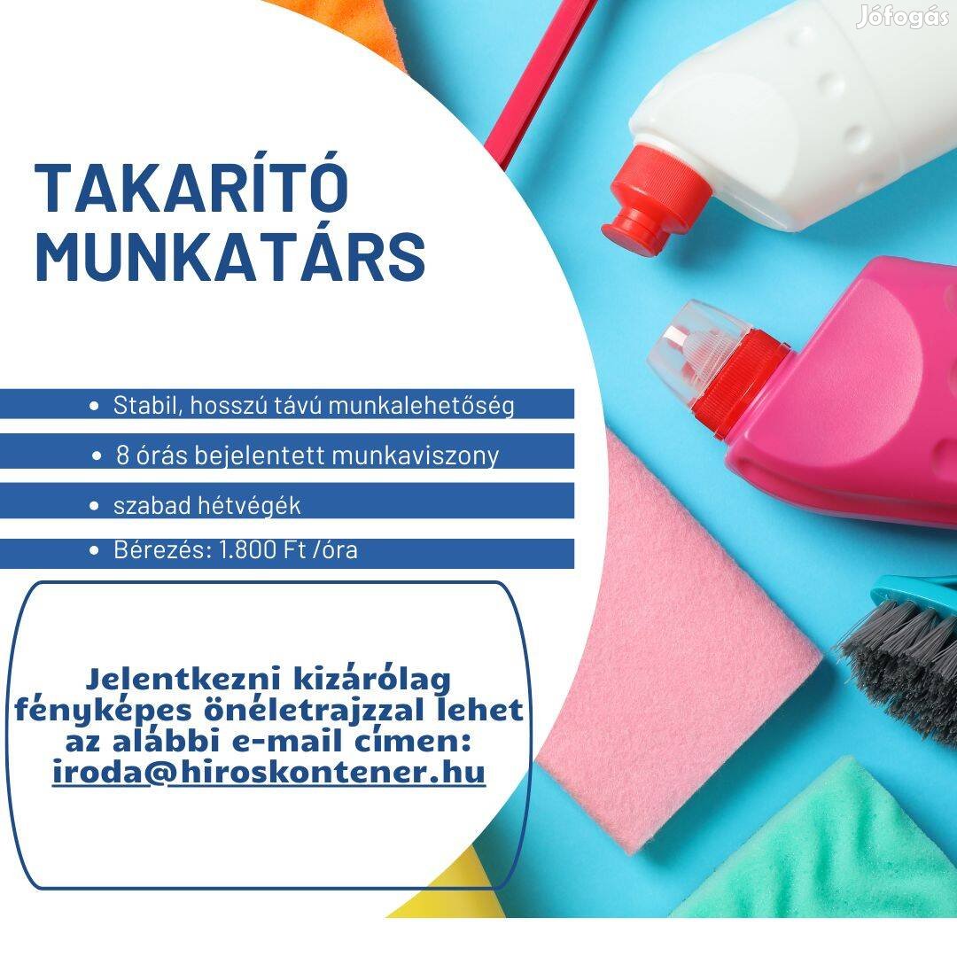 Keresek: Takarító munkatárs