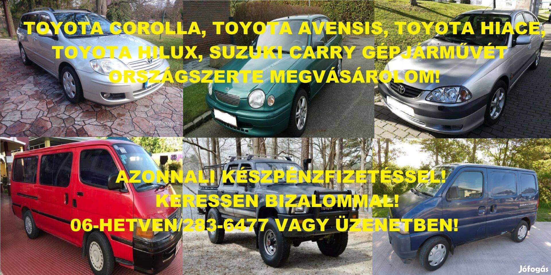 Keresek: Toyota Hiace, Mazda E2200, Hyundai H100, Toyota Dyna, Toyota Corolla