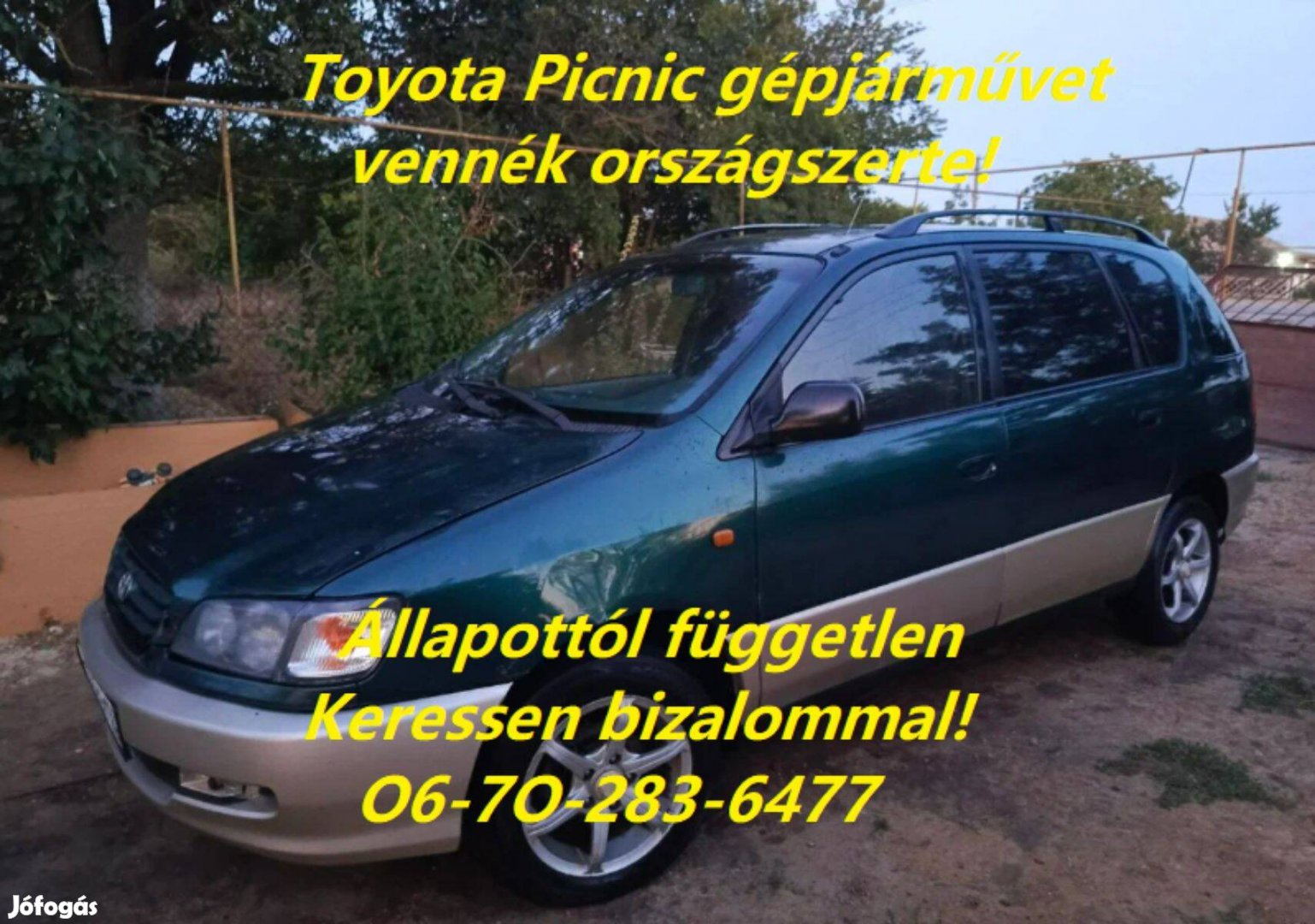 Keresek: Toyota Picnic iránti érdeklődés évjárat, állapot nem akadály