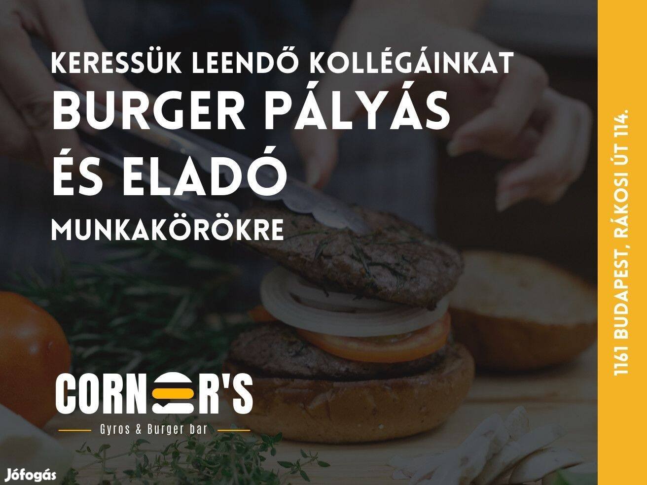 Keressük leendő kollégáinkat Burger pályás és eladó munkakörökre