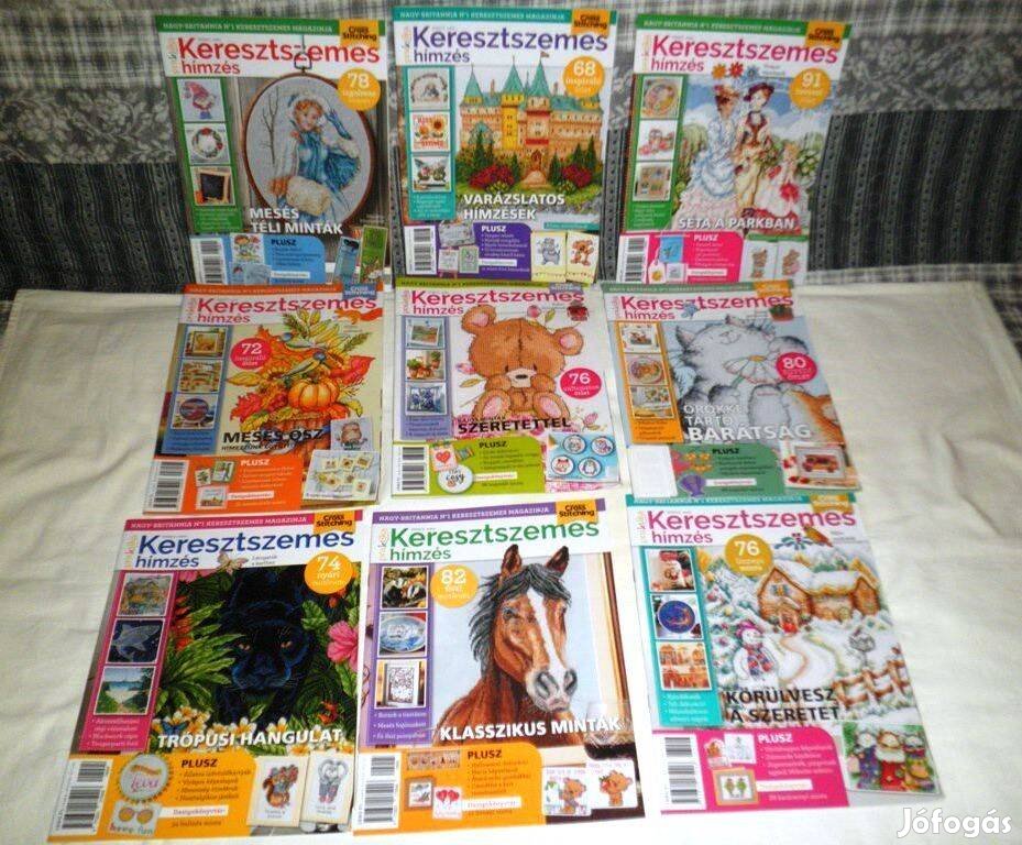 Keresztszemes hímzés magazinok 17 db