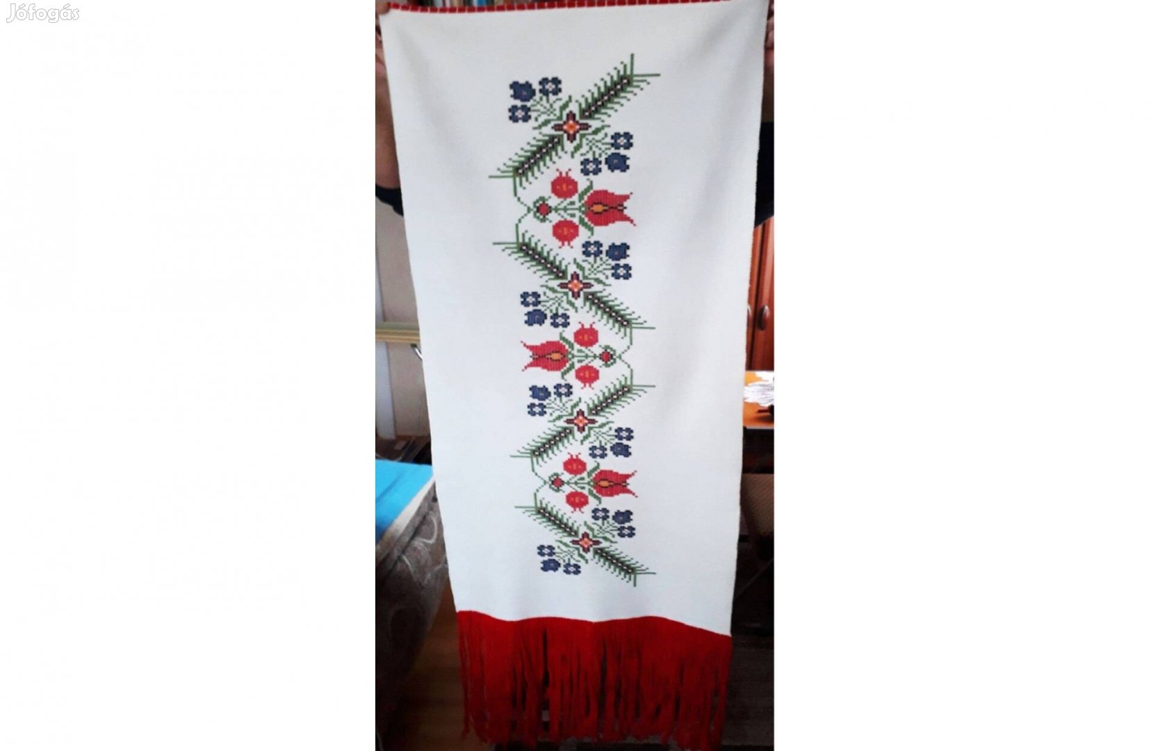 Keresztszemes hímzésű fali kép