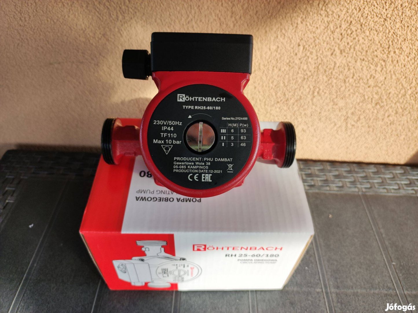 Keringető szivattyú 25 60 180 Röhtenbach eladó