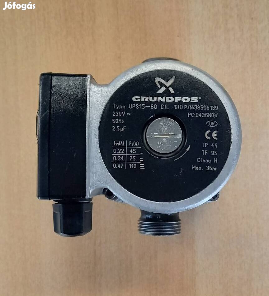 Keringető szivattyu Grundfos UPS 15-60 130 Eredeti! Szervizelt!