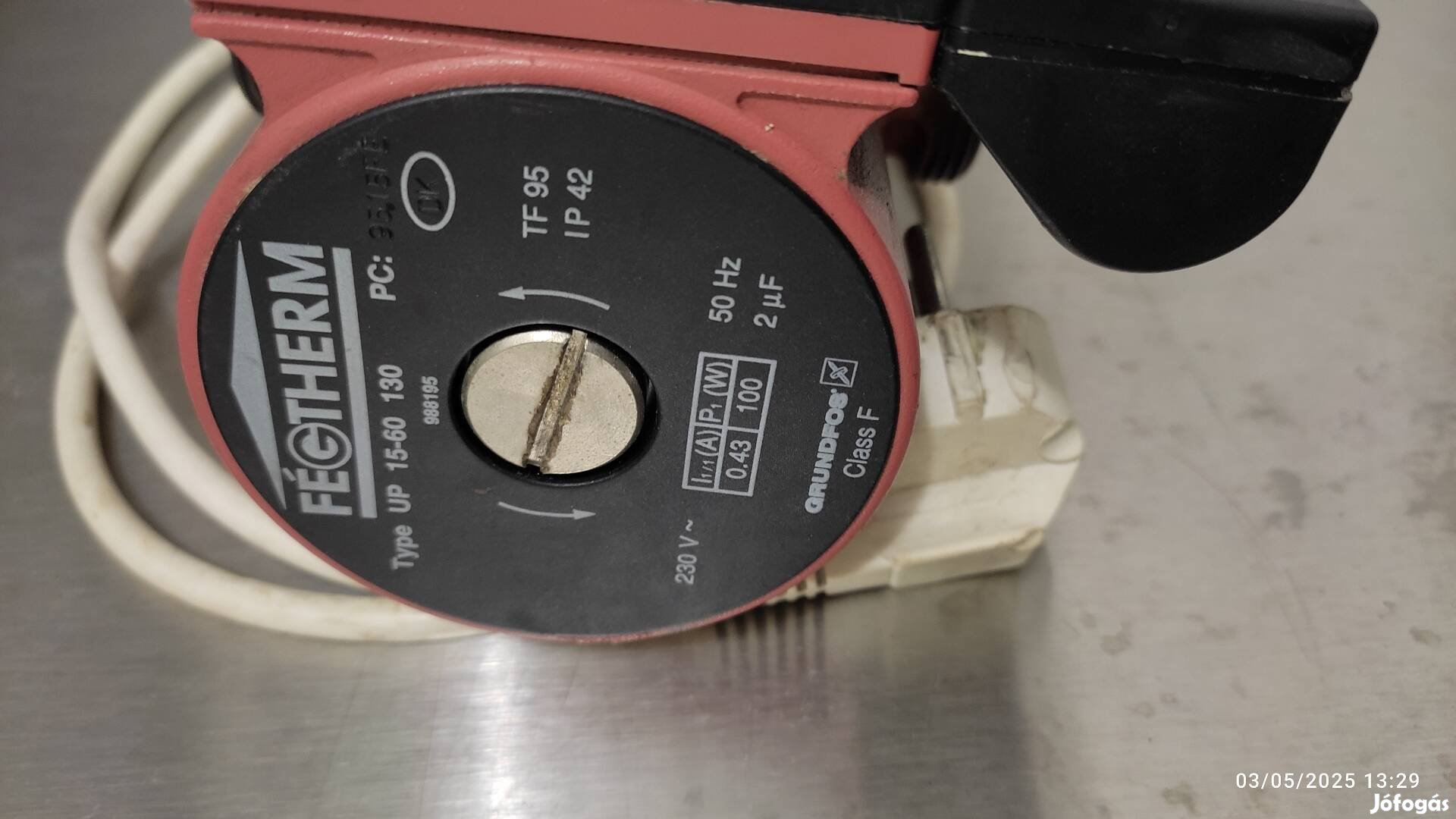 Keringető szivattyú, Fegtherm up 15-60 130 Grundfos 