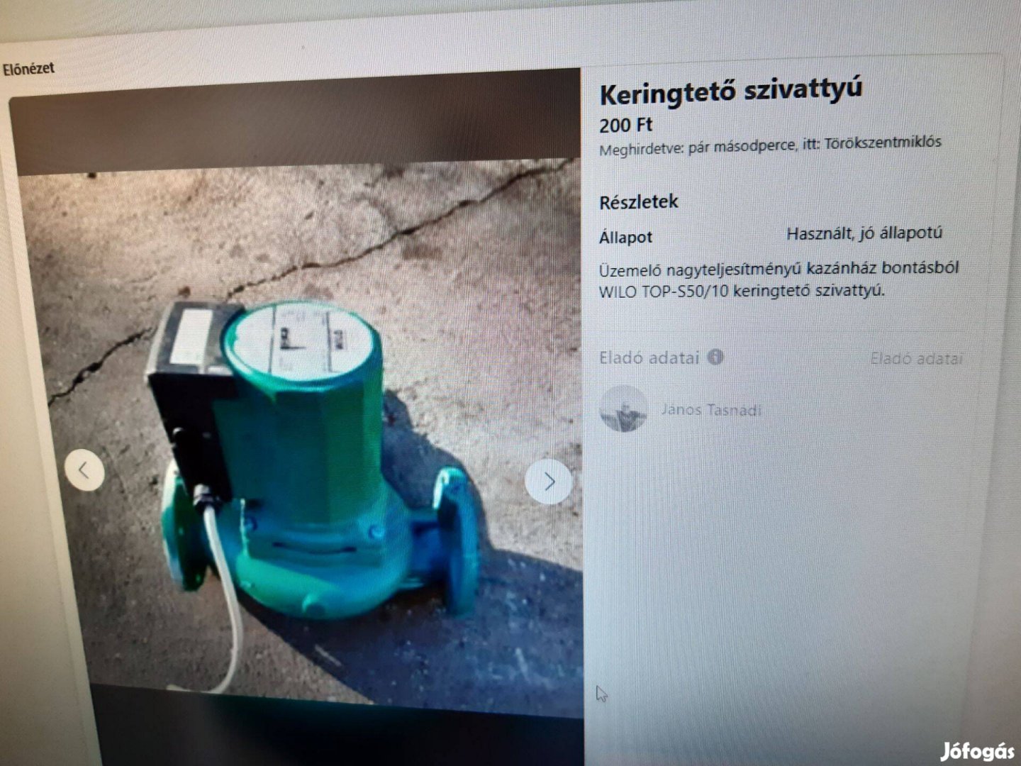 Keringtető Szivattyú Wilo TOP S50/10