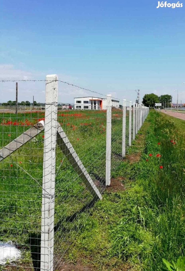 Kerítés építés Szeged! Drótfonat, vadkerítés, oszlop, kapu
