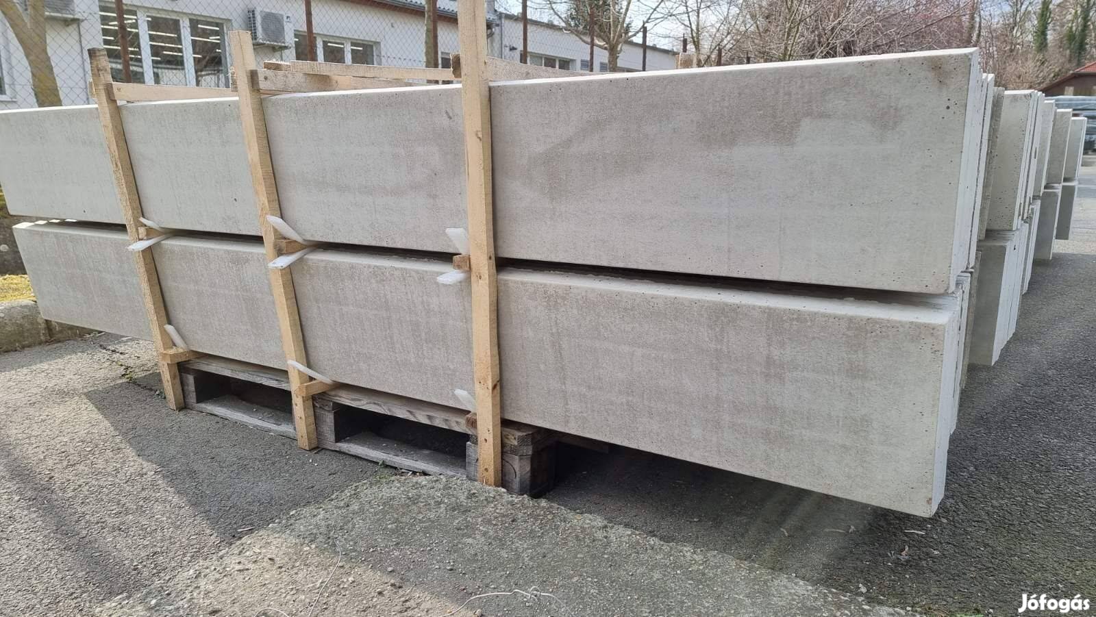 Kerítés lábazat beton lábazati elem 250cm x 20cm x 4cm