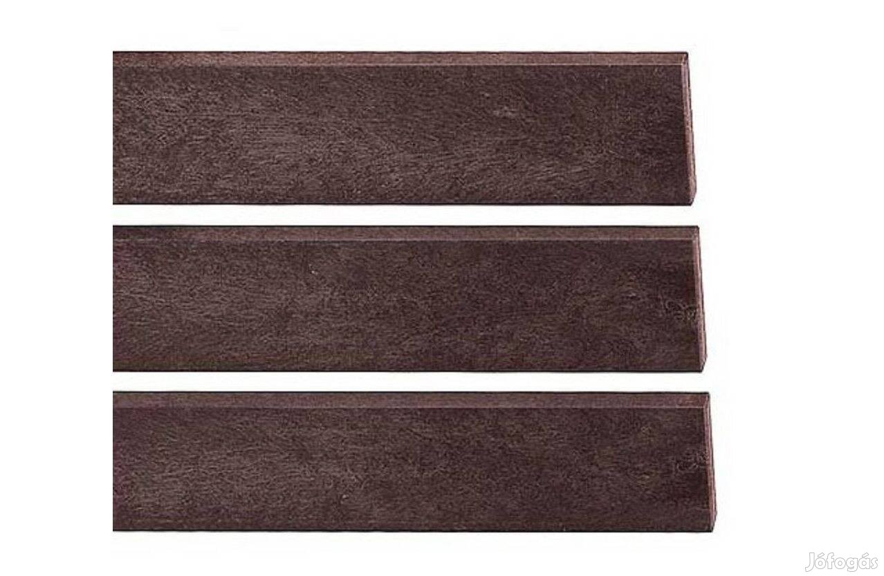 Kerítésléc műanyagból, 78x23 mm, 198 cm, sík, barna,