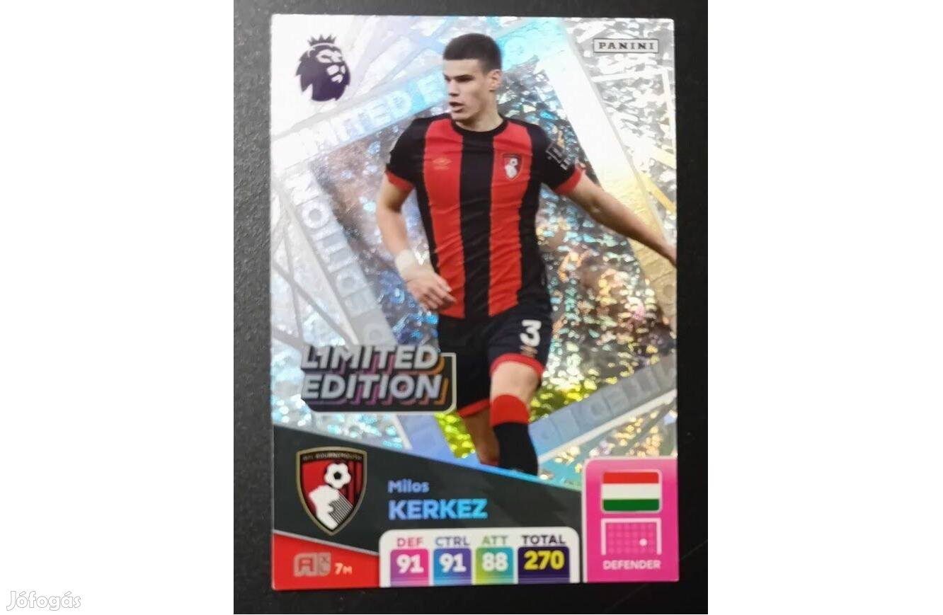 Kerkez Milos Bournemouth Limited focis kártya Premier League 2025