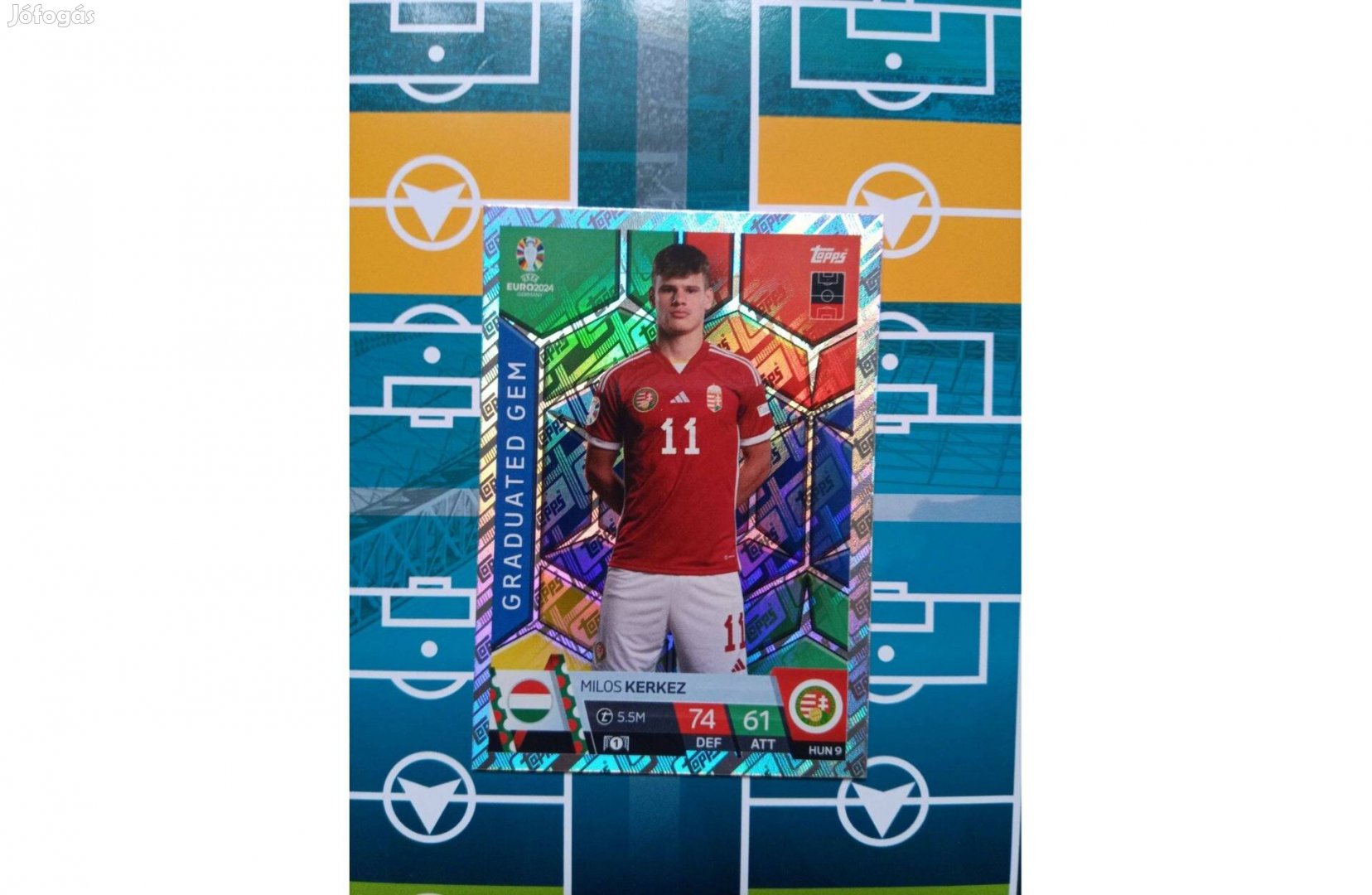 Kerkez Milos (Magyarország) Topps Match Attax UEFA Euro 2024 kártya